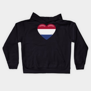 Nederlands Flag Heart Kids Hoodie